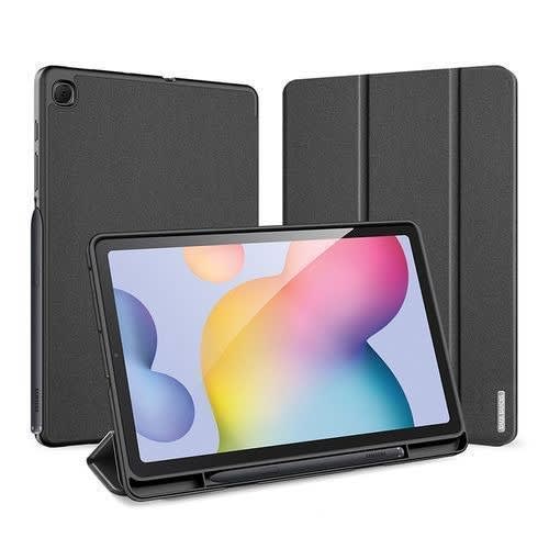 Leather Flip Case For Tab S6 Lite - Black