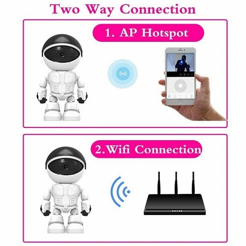 1080p Robot Ip Camera 2mp Security Camera Wifi Wireless Cctv Baby Monitor