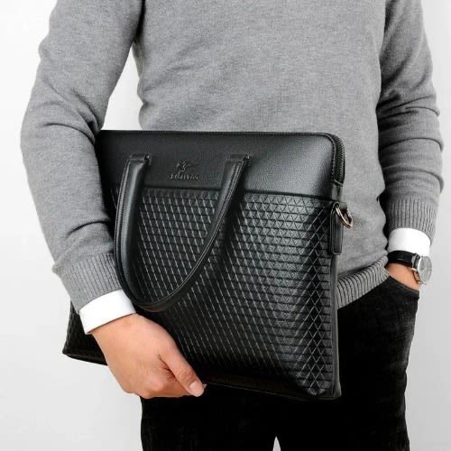 Potable Men's Laptop Leather Bag