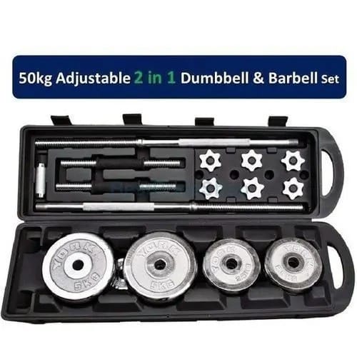 50kg Adjustable Barbell With Dumbbells Set