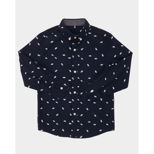 Boys Oxford Cotton Shirt - Navy