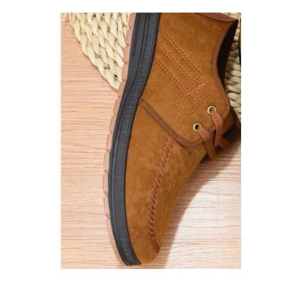 Men Suede Shoes - Light Brown