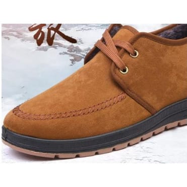 Men Suede Shoes - Light Brown