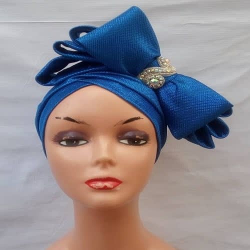Bow Turban - Blue