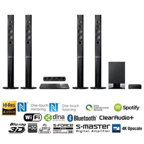 Blu-ray 3d 5.1ch 1200w Rms Dvd Home Theatre - Bdv-n9200w - Black - Wireless Rear Speaker.