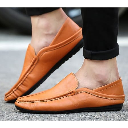 Men's Flat Shoes - Brown