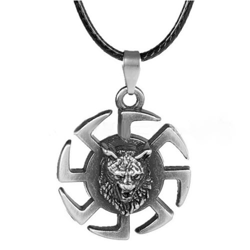 Tiger Head Pendant Necklace - Silver