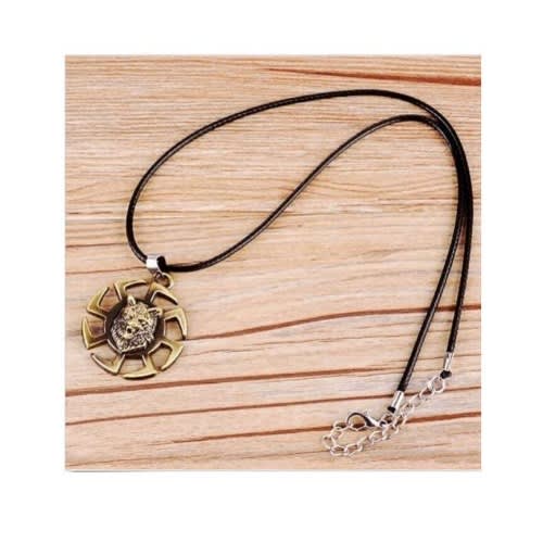 Tiger Head Pendant Necklace - Gold