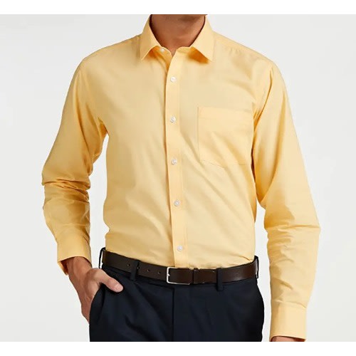 Men's Formal Shirt  -  Light Yellow