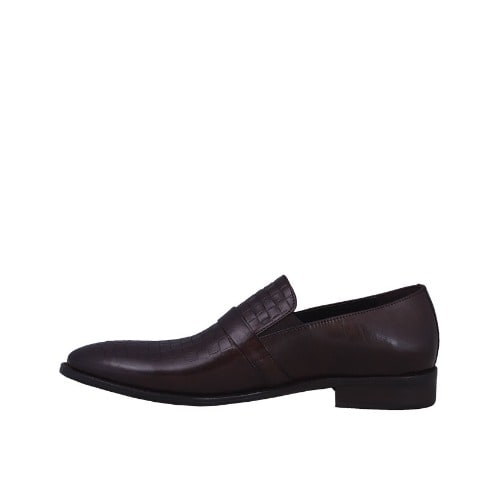 Elegantly Detailed Leather Shoe With Fancy Buckle - MSH-3814