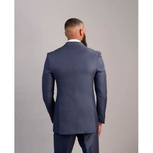 Men Fitted Suit - Blue
