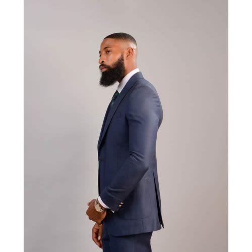 Men Fitted Suit - Blue