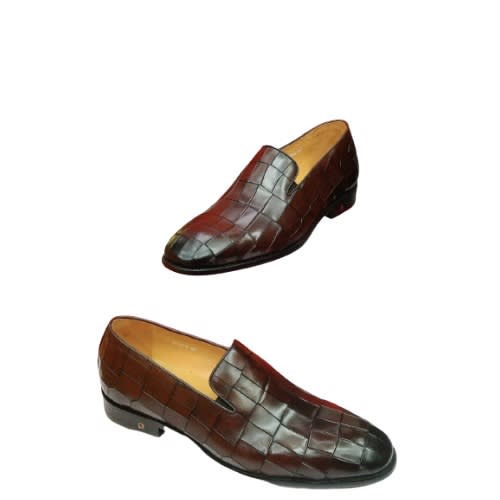 Croco Coxes Leather Shoe For Men