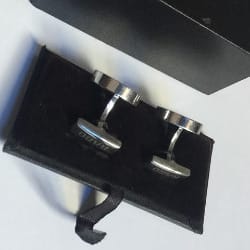 Men's Steel Cuff Links - Silver