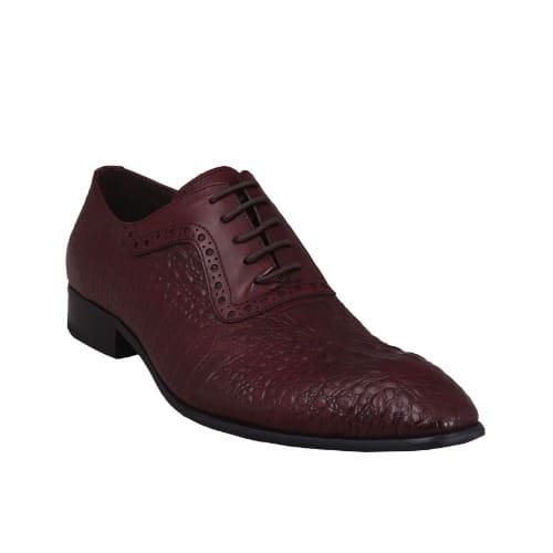 Crock Detailed Dapper Leather Shoe - Brown - MSH-3821