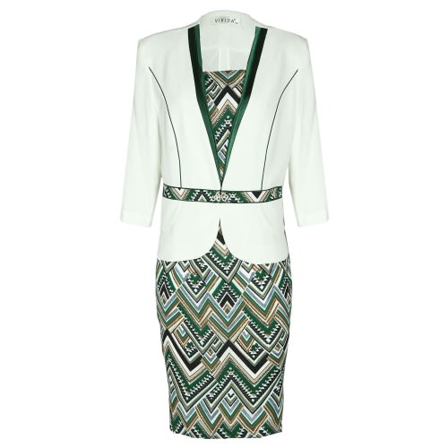 Crafted Ladies' Gown Jacket - 2 Piece - Multi. Lgj-4926