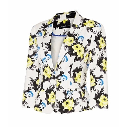 Floral Designer Skirt Suit - Yellow