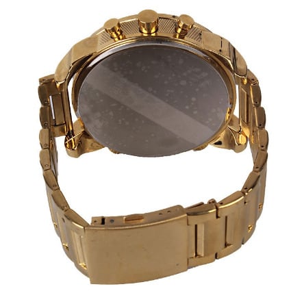 Large Face Analog/digital Watch For Men – Goldplated