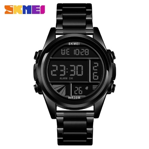Men's Digital Bracelet Wristwatch-1448- Black
