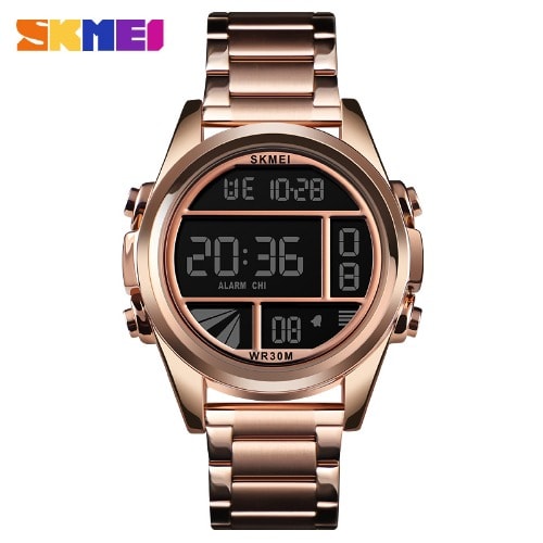 Men's Digital Bracelet Wristwatch-1448-r- Gold