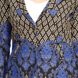 Mixed Print Blazer - Blue Multicolour
