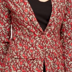 Kaktus Moda Floral Print Blazer - Red