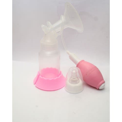 Manual Breast Pump With Pipe - Pink