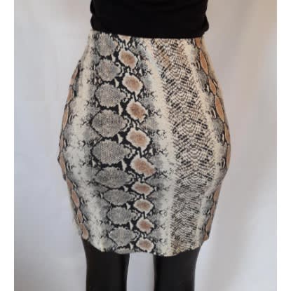 Snake Print Mini Skirt