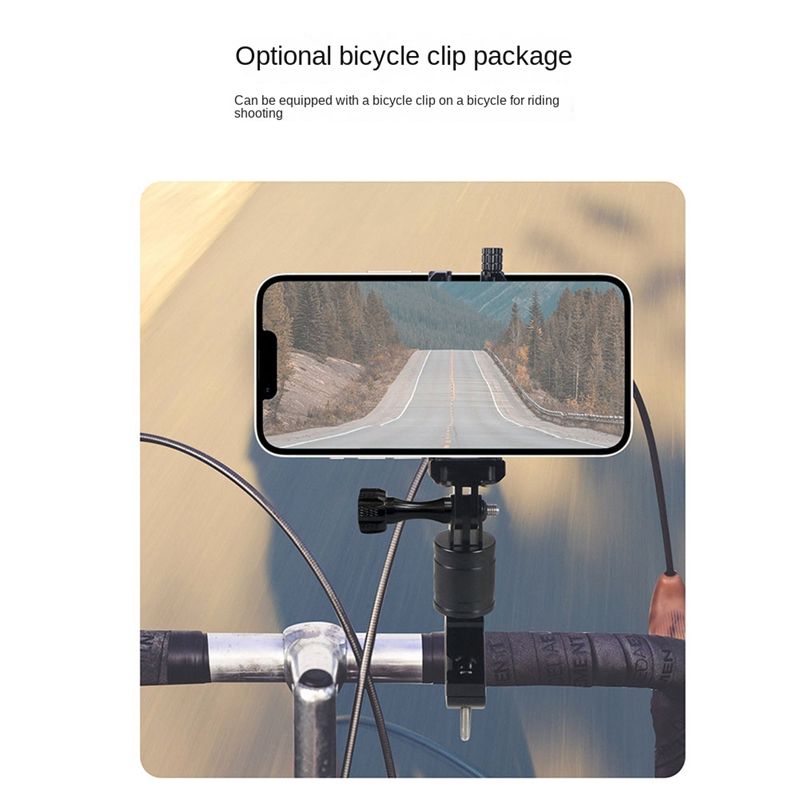 Universal Mobile Phone Stand Holder Clip Cold Hot Shoe Mount Tripod Adapter for GoPro- Smartphone Vlog Style 2