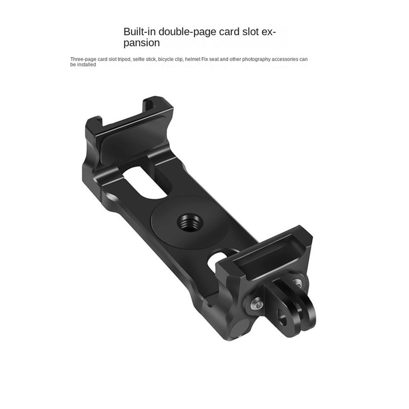 Universal Mobile Phone Stand Holder Clip Cold Hot Shoe Mount Tripod Adapter for GoPro- Smartphone Vlog Style 2