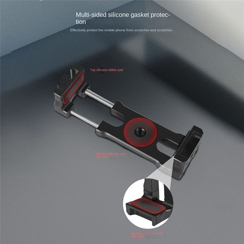 Universal Mobile Phone Stand Holder Clip Cold Hot Shoe Mount Tripod Adapter for GoPro- Smartphone Vlog Style 2