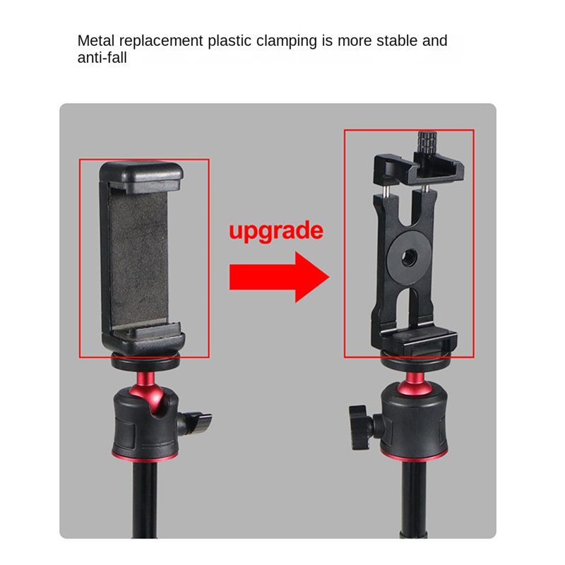 Universal Mobile Phone Stand Holder Clip Cold Hot Shoe Mount Tripod Adapter for GoPro- Smartphone Vlog Style 2