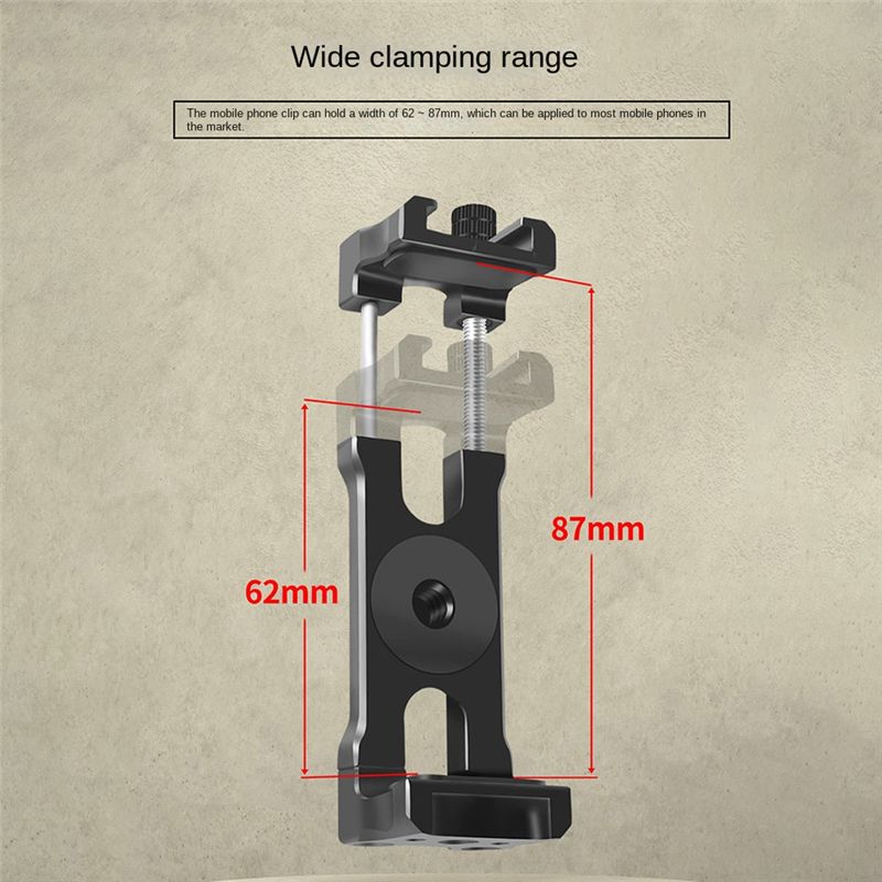 Universal Mobile Phone Stand Holder Clip Cold Hot Shoe Mount Tripod Adapter for GoPro- Smartphone Vlog Style 2