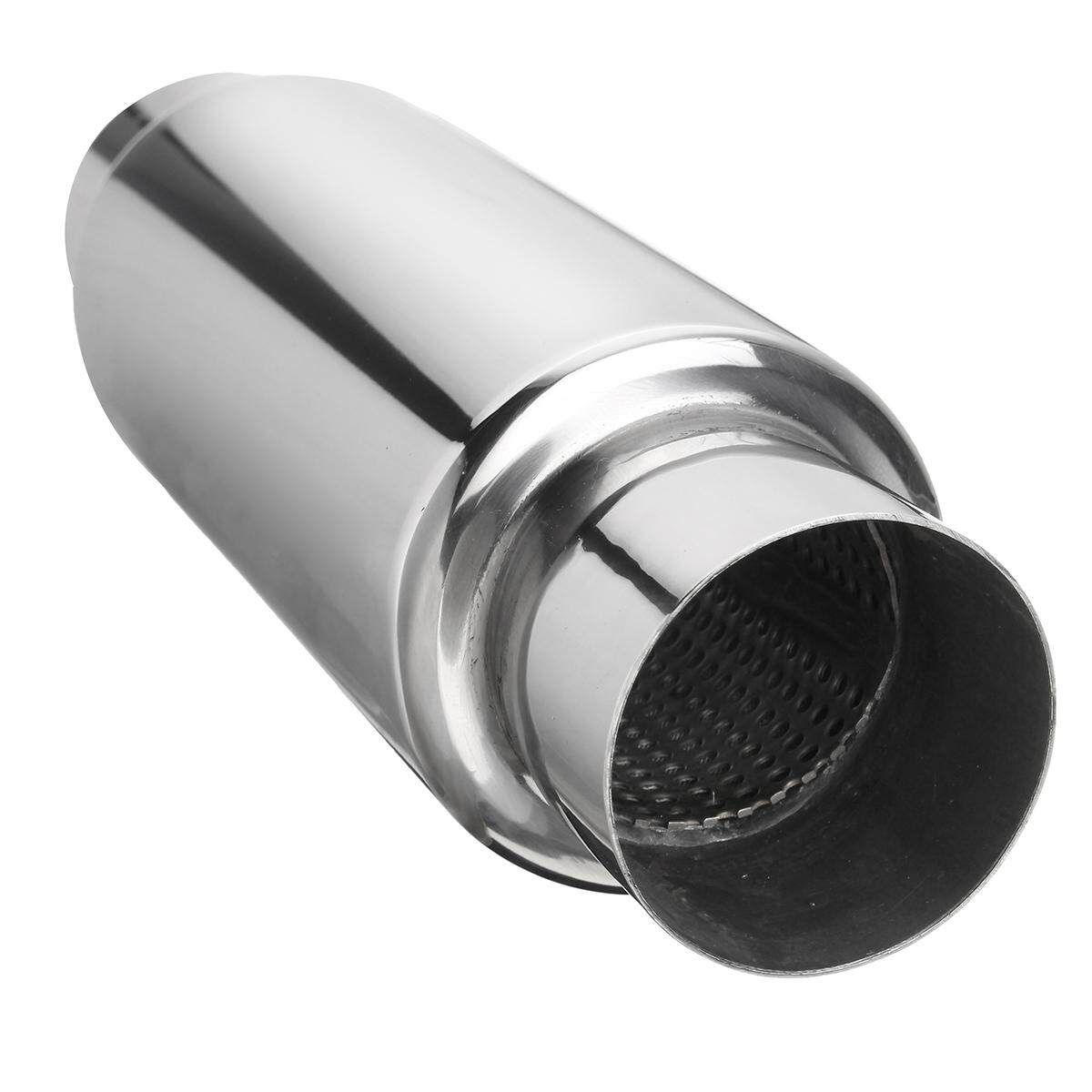 Exhaust Muffler / Resonator - 304 Stainless Steel - 2.5" In - 12" Long 141700920859