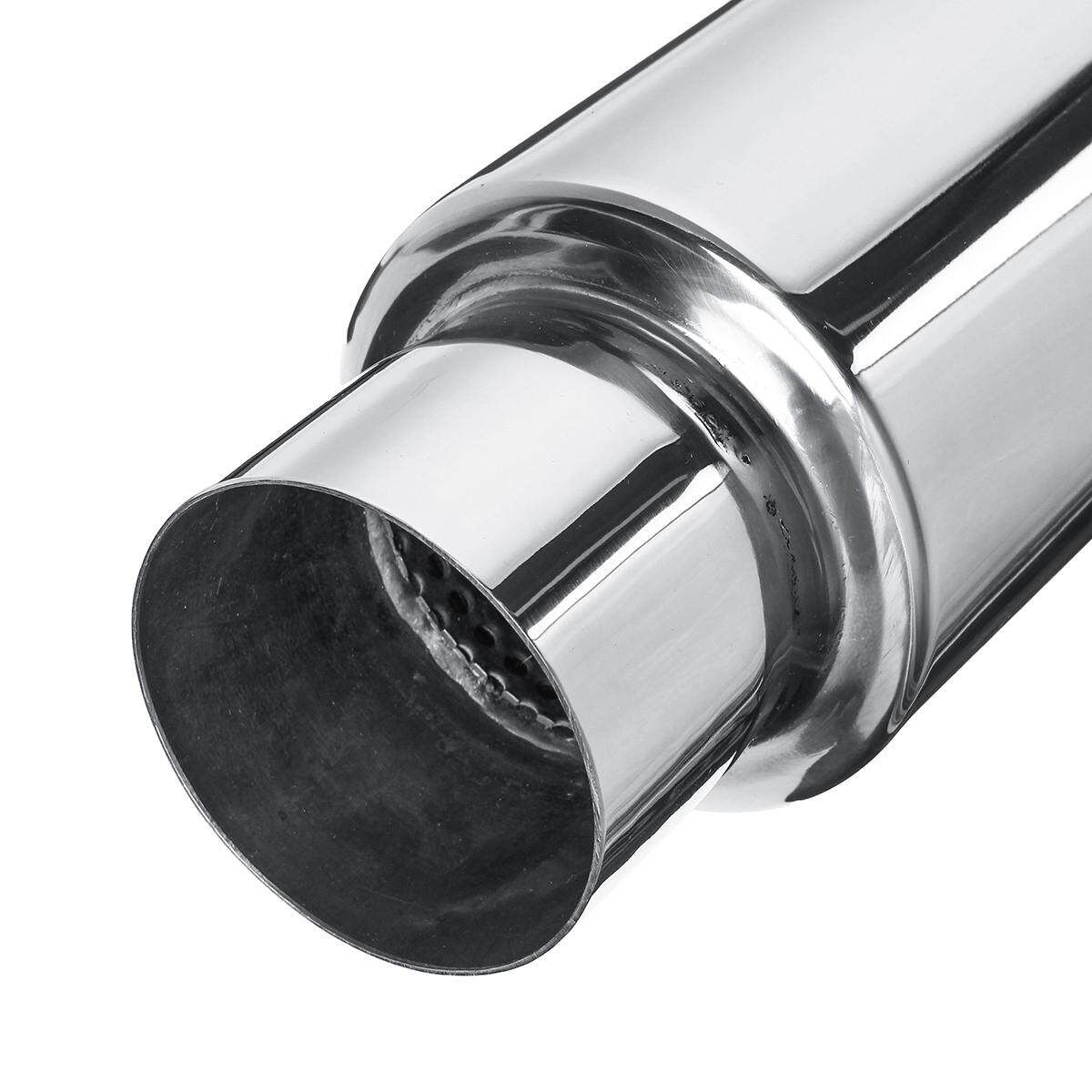 Exhaust Muffler / Resonator - 304 Stainless Steel - 2.5" In - 12" Long 141700920859