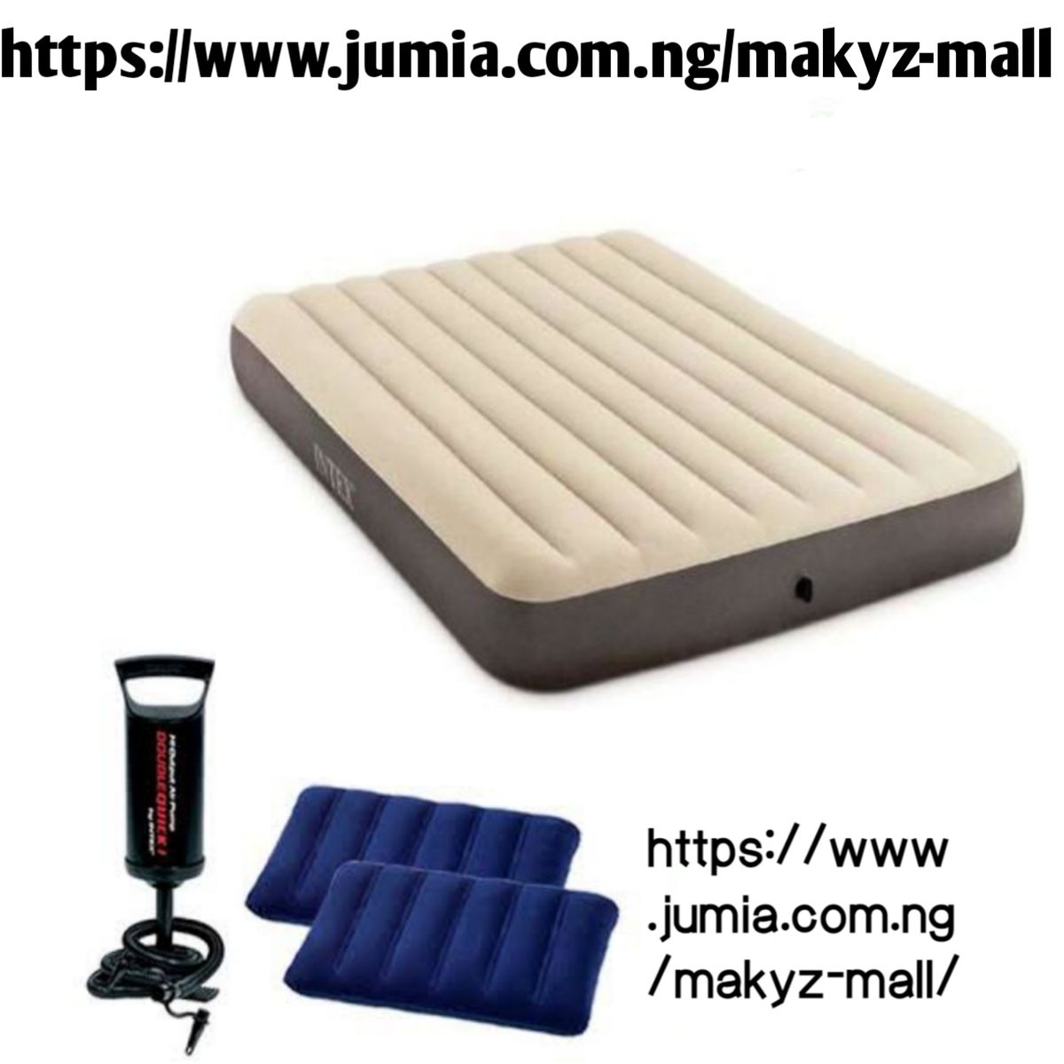 Inflatable  Air Mattress Wit Quick Pump -2 Person + 2pillows