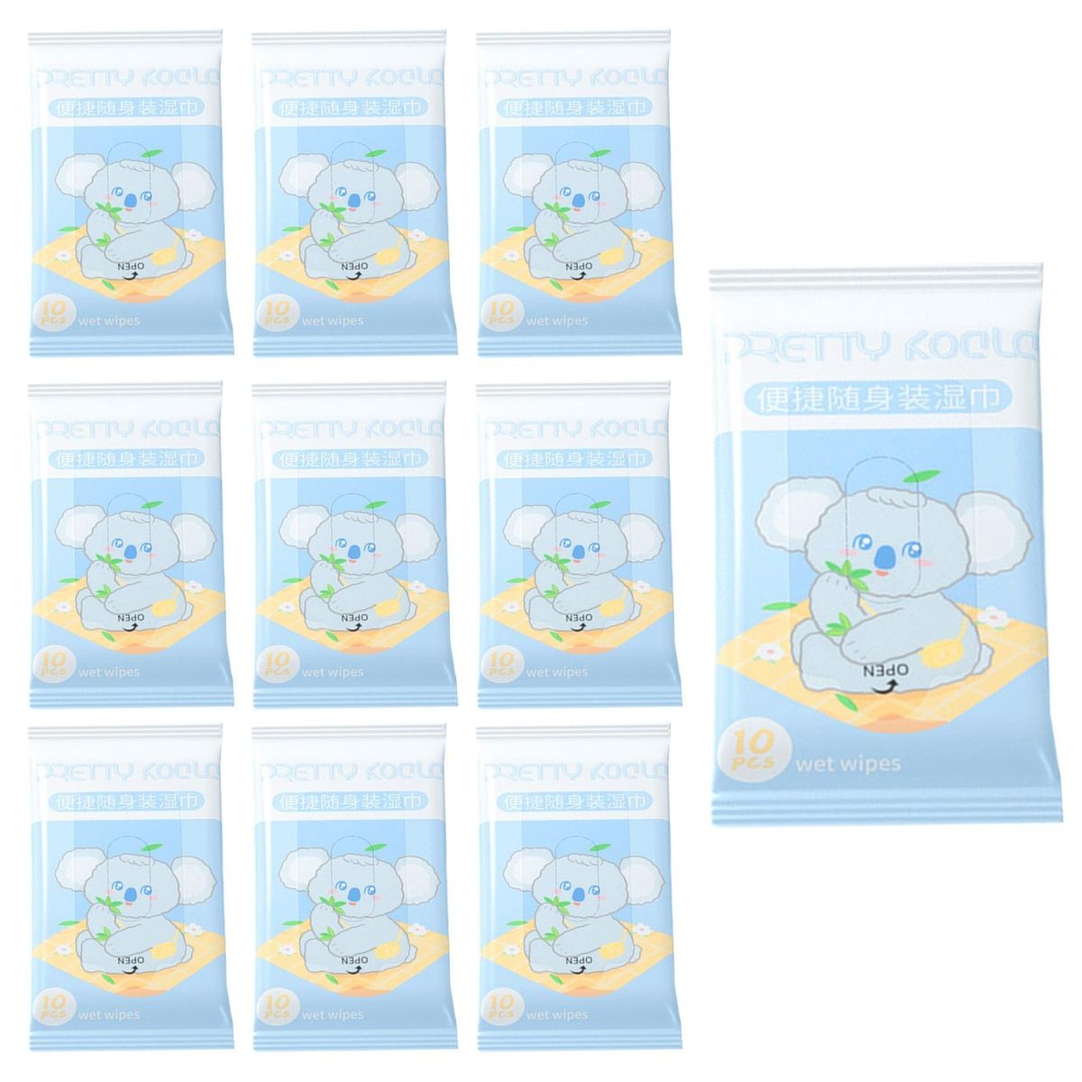 Small Pack of Wet Wipes Tiny Tots Soft Gentle Portable Hand Mouth C