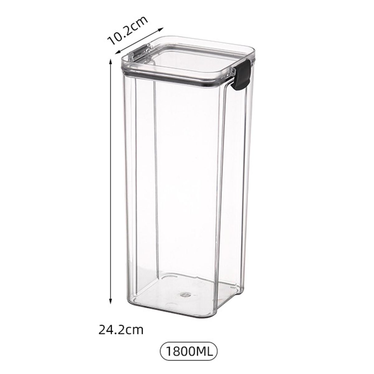 Food Storage Jar Kitchen Cereal Tank Food Rice Storage Container Black