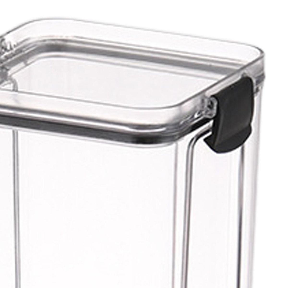 Food Storage Jar Kitchen Cereal Tank Food Rice Storage Container Black