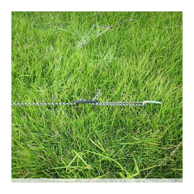 10Pcs Camping Plastic Tent Lock Rope Guyline Bent Runners - Black