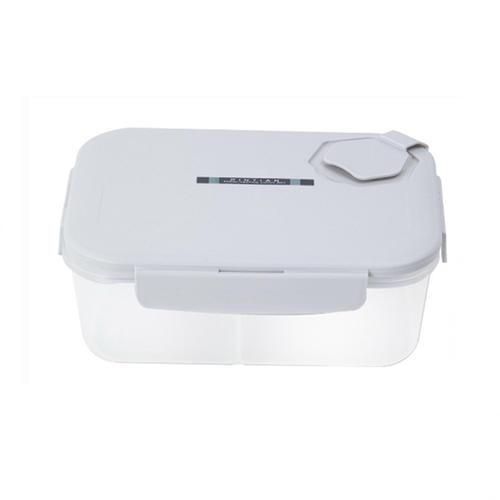 1PC Grey 1000ml Thermal Lunch Box Plastic Square Seal Food Refrigerator Snack Storage Box Student Office Outdoor Picnic Lunch Food Container