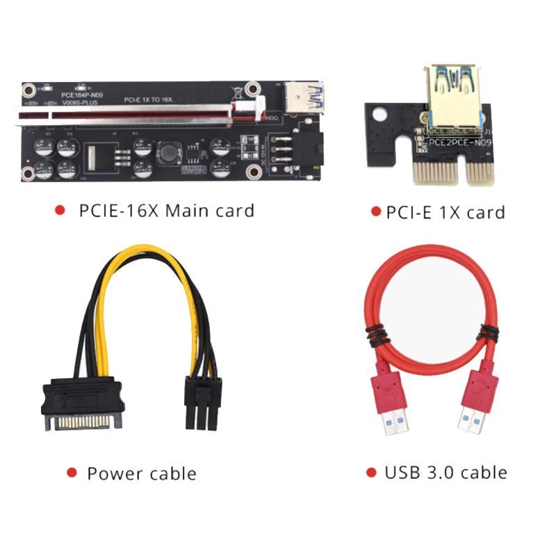 10 Pcs VER009S Plus PCI-E PCIE Riser 009S 6Pin PCI Express