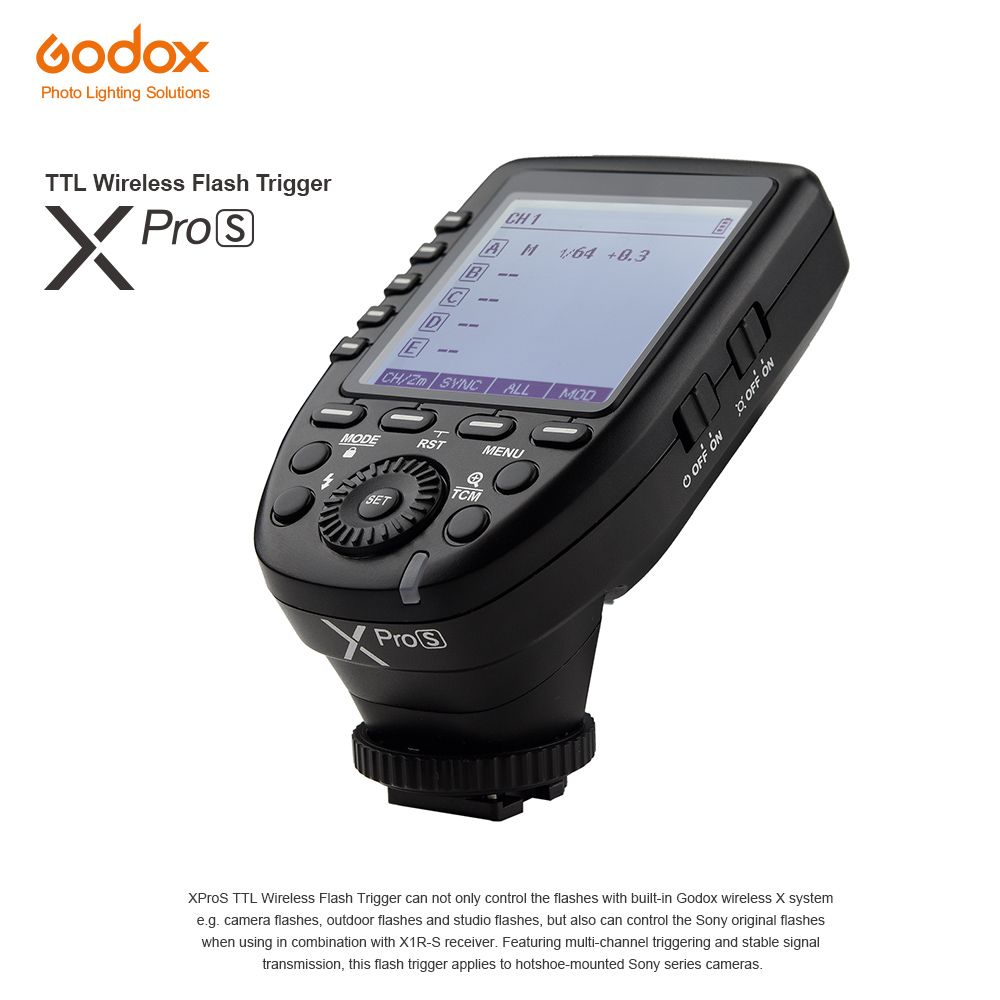 XproS TTL Wireless Flash Trigger Transmitter Support TTL Autoflash 1/8000s HSS Large LCD 5 Group Buttons 11 Customizable Functions For Sony A7 II A77 A99 ILCE-6000L A9 A7R A7RII A350 DSC-RX10