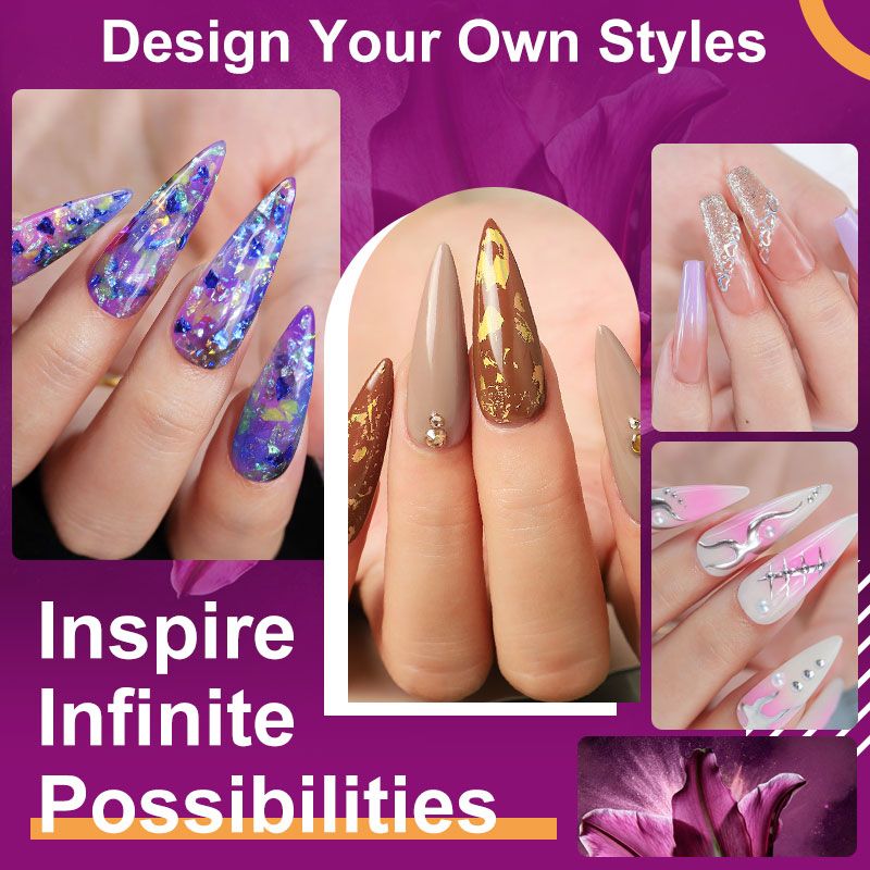 Nail Varnish Nail Art Kit With Top Coat Base Coat