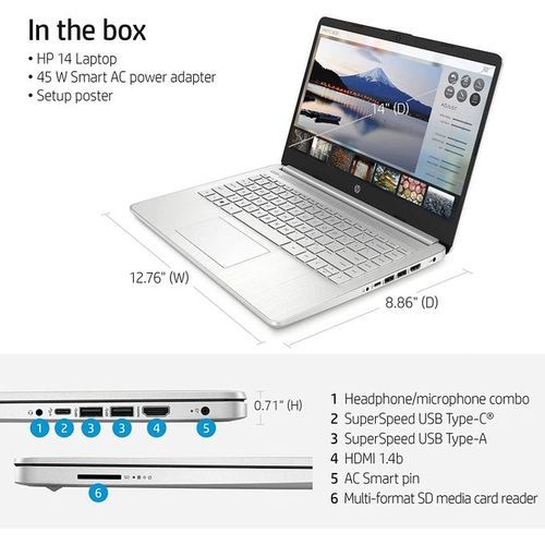14 12TH GEN INTEL CORE I3 16GB RAM 512GB SSD 14" HD WIN 11