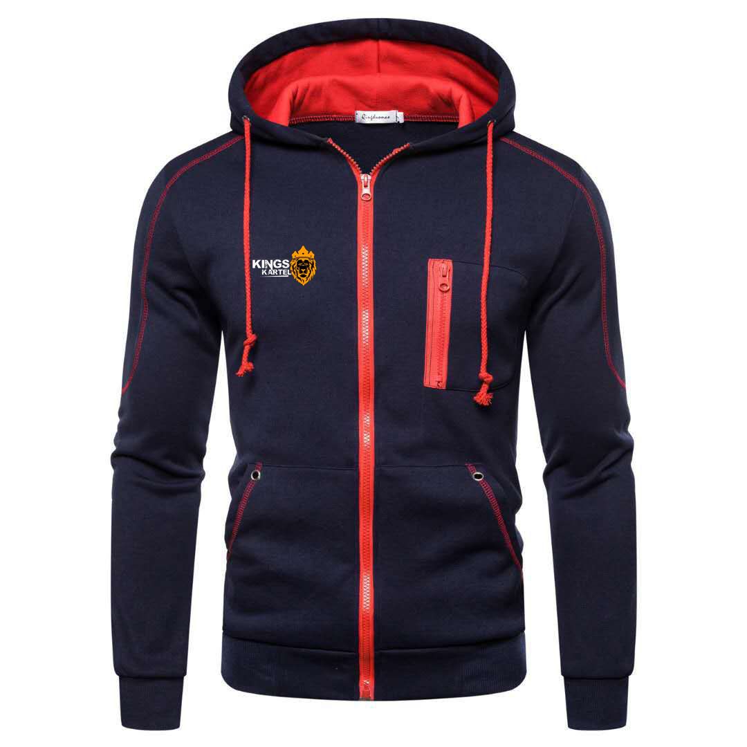 Dark Kartel Blue Zip Through Hoodie