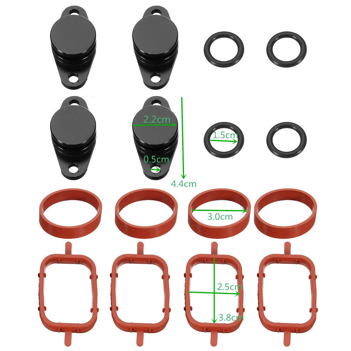4X 22mm Swirl Flap Removal Blanks Gasket For BMW