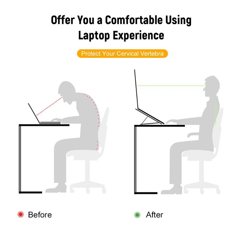 Laptop Stand Holder Riser Foldable Ventilated Aluminium Alloy Laptops Support for Laptop Computer Tablet