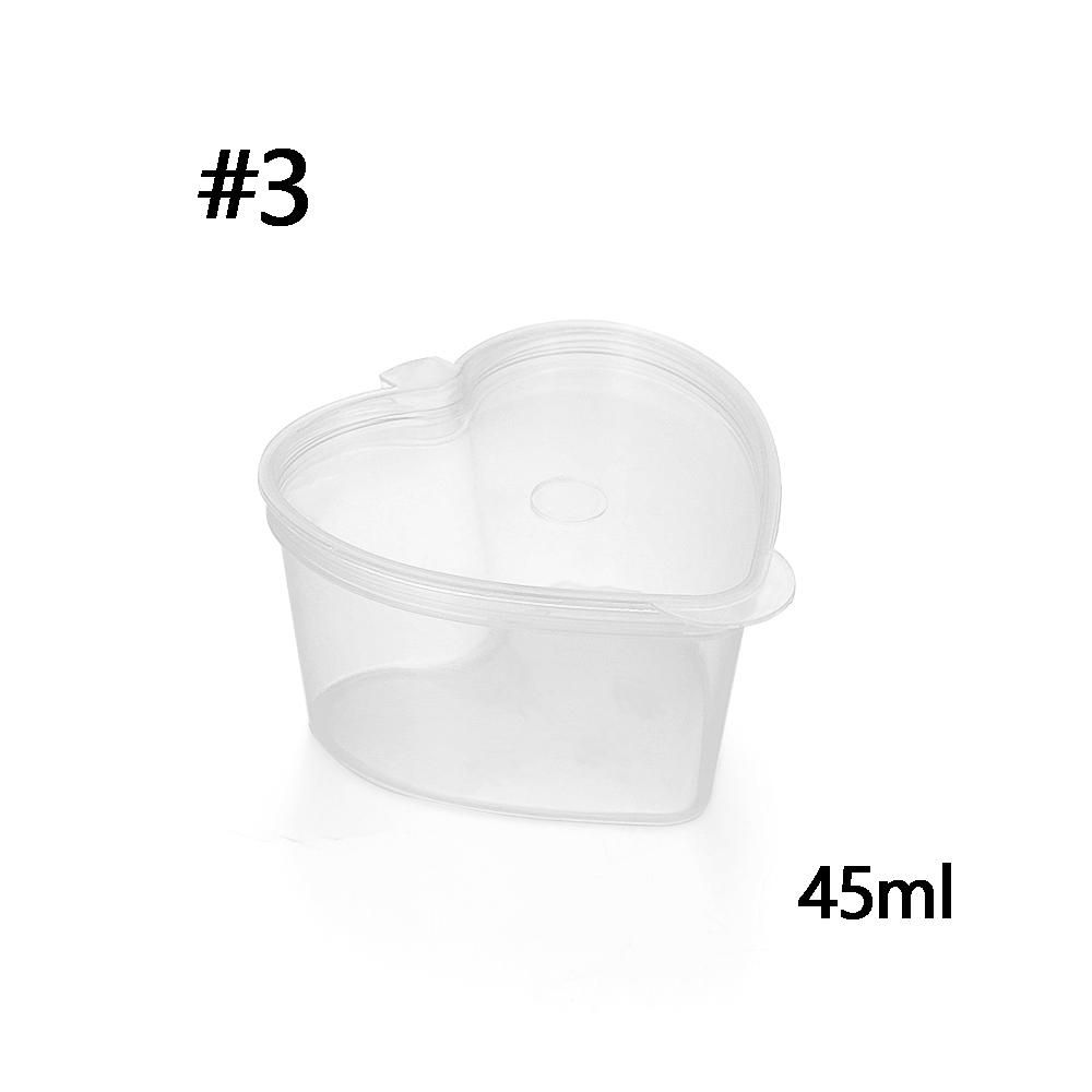 25PCS Plastic Takeaway Sauce Cup Clear Food Small Box With Hinged Lids Pigment  Containers Portable Disposable Package Box