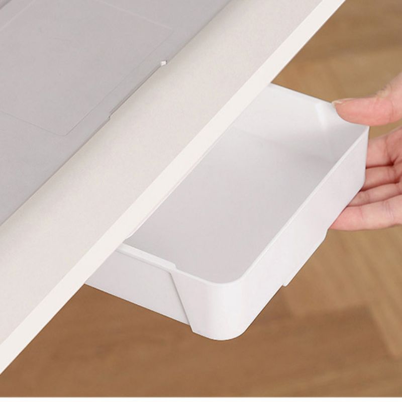 S Stick Table Storage Drawer Organizer Box Pencil Tray Desk  Under Desk Stand S-adhesive under-drawer Storage Box